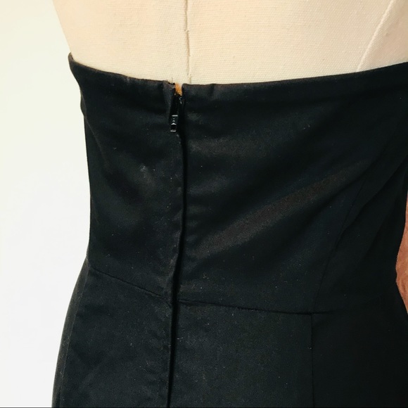 H&M Black Strapless Dress Size 8 Cocktail Party Event Evening Going Out Club - Picture 5 of 7